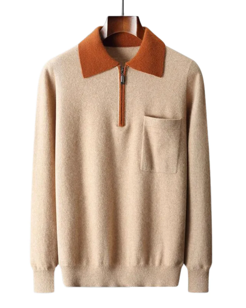 Castelle Cashmere Zip Up Polo