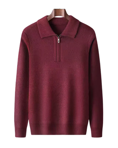 Gstaad Cashmere Quarter Zip Sweater