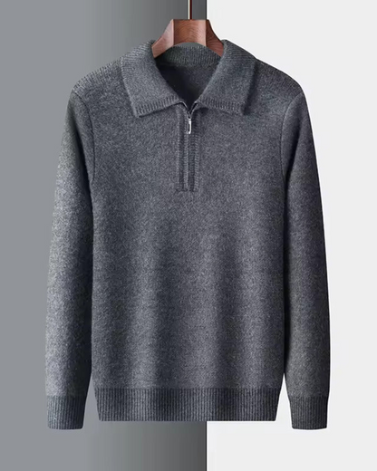 Gstaad Cashmere Quarter Zip Sweater