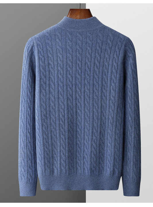 Deneb Cashmere Woven Half Zip