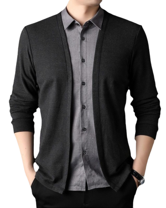 2-in-1 shirt and cardigan