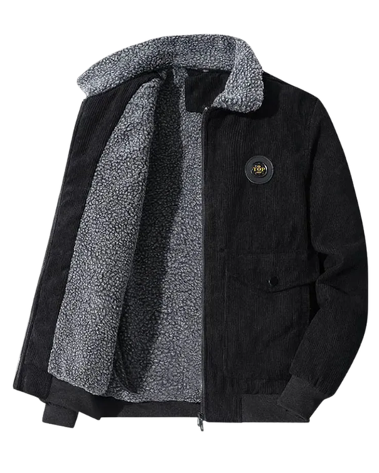 Elegant Fleece Lined Corduroy Jacket